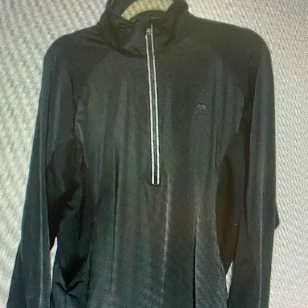 Men's Black Quarter-Zip Long Sleeve Shirt